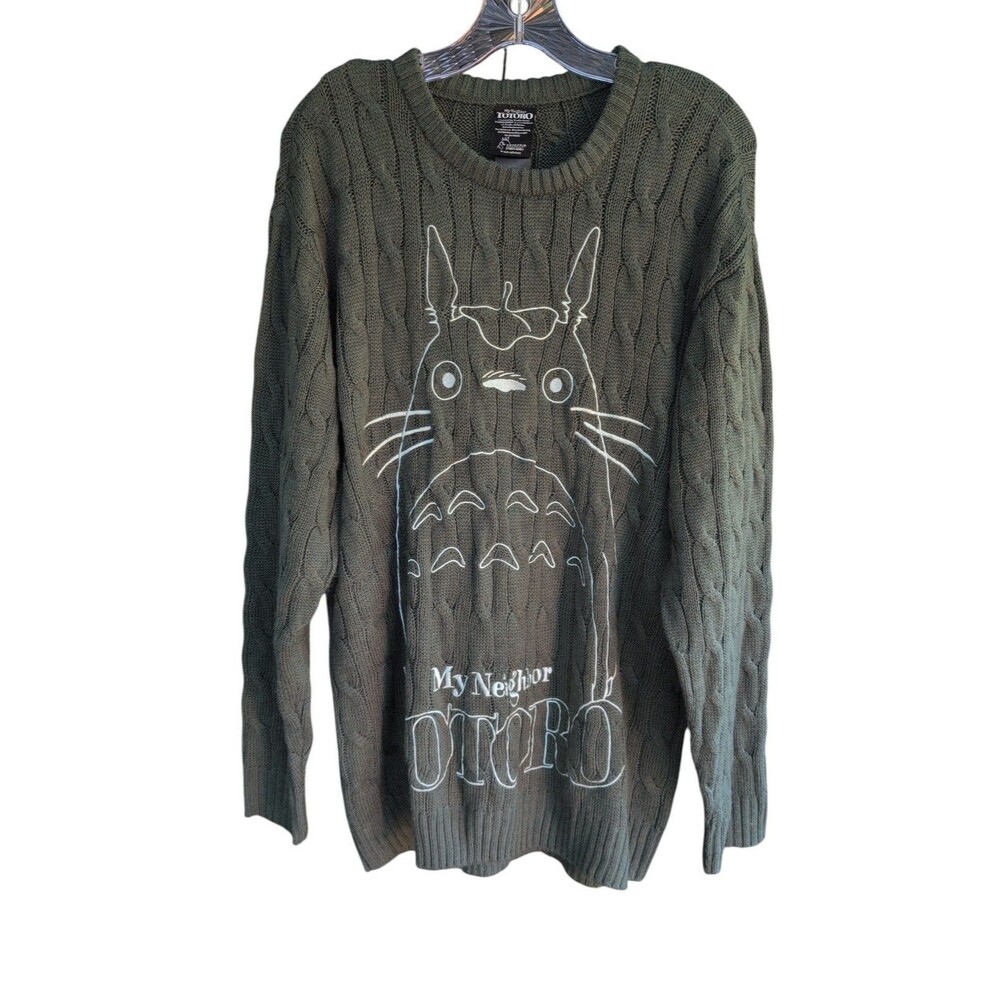 Our Universe Studio Ghibli My Neighbor Totoro Cable Knit Sweater Large Green